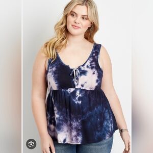 Maurices 2X Women's Tie-Dye Sleeveless Top